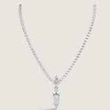 EMERALD CUT DROP NECKLACE - N123/CZ