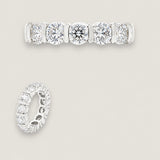 Bezel set Eternity band with Round stones of approximately .5ct each. 7 Total Carat Weight. F266-CZ-14K