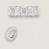 Eternity Band with Emerald Cut Stones All Around  1ct each stone. (14 TCW)   F441-CZ-14K