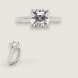 1.5ct Princess Cut Solitaire. Center stone size: 7mm FSQ7-CZ-14K