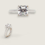 2.5ct Princess Cut Solitaire. Center stone size: 8mm FSQ8RAD-CZ-14K