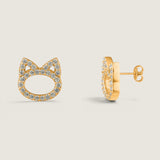 LARGE CAT HEAD EARRING - LGCATHEADEAR