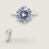 5ct Round Cut Center Solitaire Ring. Center stone size: 11mm