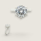 3.5ct Round Cut Solitaire Ring. Center stone size: 9.5mm 17166-6-CZ-14K