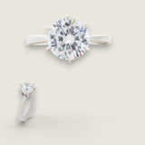 4.75ct Round Cut Solitaire Ring. Center stone size: 10.75mm 17166-9-CZ-14K