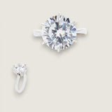 5ct Round Cut Solitaire Ring. Center stone size: 11mm 17166-10-CZ-14K