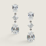 EARRING EARR PS/SQ/PS DROP - EF519L/CZ