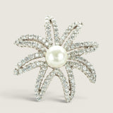 Pearl Starfish Burst Brooch (4.8 TCW)