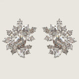 EARRING 10mm ctr. surr.marq. formg flower - 17554/CZ