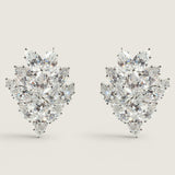 EARRING 8x5 ps cluster - T12557/CZ