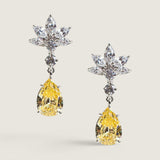 Pear Drop Earrings with Cluster Marquise Top (7 TCW)