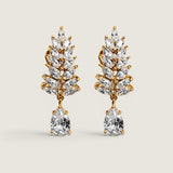 Flawless Fern Cluster Drop Earrings