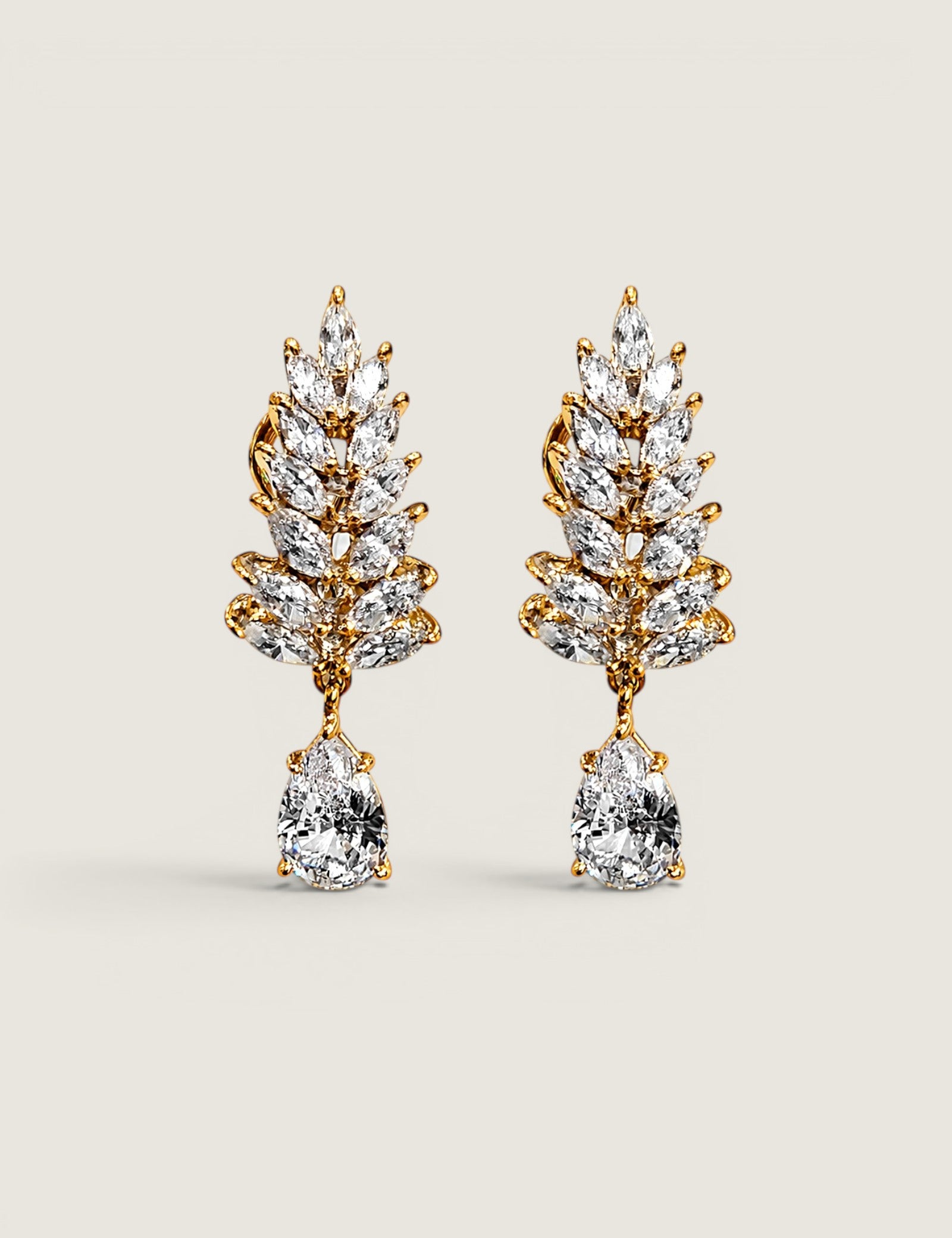Flawless Fern Cluster Drop Earrings