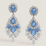 Lumière Sapphire Cabochon Chandelier Earrings (38.75 TCW)