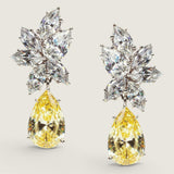 Marquise and Pear Cluster Drop Earrings (14 TCW)
