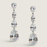 EARRING 3 PS 1 MARQ IN LINE DROP LG BOT PS - CJ92/CZ