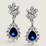 EARRING 7 STN PS TOP W/LG PS BOT SURR BY MARQ - CJ21D29/SAP/CZ