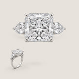 Princess Cut Center with Pear Side Stones