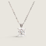 6.5CT PRINCESS CUT PENDANT ON BAIL - P12MMSQ/CZ