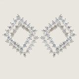 EARRING DOUBLE DIA SHP OF 1ROW RDS - 17567/CZ