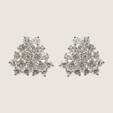 EARRING CLUST. LG. & SM RDS. IN TRI SHAPE - EF165/CZ