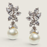 Marquise and Pear Cluster Drop Earrings (7.5 TCW)
