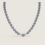 NECK 1 STRAND 7MM W/CZ-PL-CZ IN ROW CLASP - NF433/17/PL/CZ