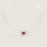 NECK 3 STRAND 7MM W/17410 CLASP - N17410/37/PL/CZ/ESR