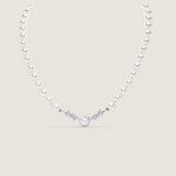 NECK 1 STRAND FLOWER LEAF MQ CLASP - N1793P/17/PL/CZ/SP