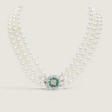 NECK OF 3 ROW 7MM PEARLS W/17670 CLSP - N17670/37/PL/CZ/EM