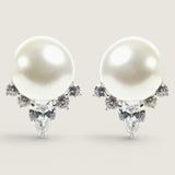 Pearl with Stone Detail Earrings (14 TCW)