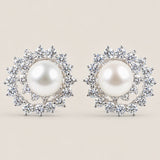 Tiffany-Inspired Earrings with Pearl (7.8 TCW)
