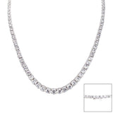 Graduated Round Stone Prong Necklace