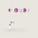 Ruby Grace Half Band | Modern Diamond