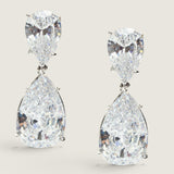 Large Double Pear Drop Earrings (22 TCW)