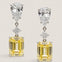 Pear, Square and Canary Emerald Cut Drop Earrings - Fantasia by DeSerio