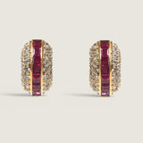 Ruby Channel Huggie Hoop Earrings