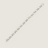 White Pearl and Marquise X-Cluster Alternating Bracelet (26 TCW)
