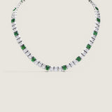 NECKLACE EC 6x4 stones - N663/EM/CZ