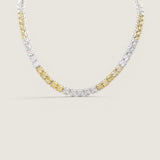 NECKLACE OF 5MM SQ CUTS  - N80/CZ