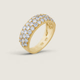 Eternity band with 3 Rows of stones  with 43 Round cut stones (2.15ct) F42-CZ-14K