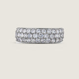 Eternity band with 3 Rows of stones  with 43 Round cut stones (2.15ct) F42-CZ-14K