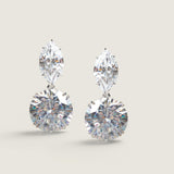 Luminous Round Brilliant Drop Earrings (28 TCW)
