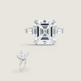 Asscher Cut with Tapered Baguettes (13 TCW)