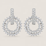 Double Circle Pave Drop Earring (5.6 TCW)