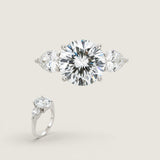 2.25CT WITH PEARSHAPE SIDES 17293-8-CZ-14K