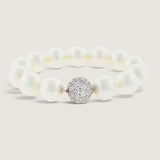 12MM WHITE PEARL WITH PAVE BALL CLASP - BPV12W/1/PL/CZ
