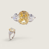 Canary Oval with Heart Sides