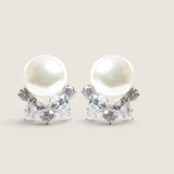 EARRING 15MM PL CTR W/PS & RDS - EF136LG/PL/CZ