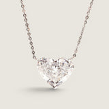 18CT HEART PENDANT (15X19.5) - PHS19X15/CZ